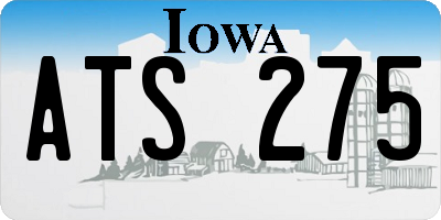 IA license plate ATS275