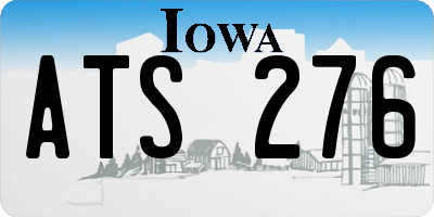 IA license plate ATS276