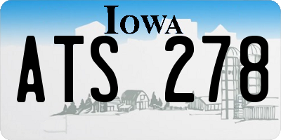 IA license plate ATS278