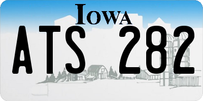 IA license plate ATS282