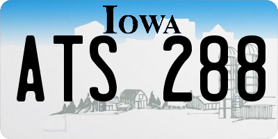 IA license plate ATS288