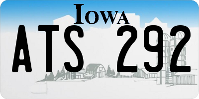 IA license plate ATS292