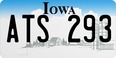 IA license plate ATS293