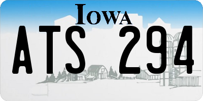IA license plate ATS294