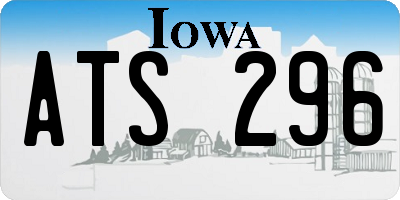 IA license plate ATS296