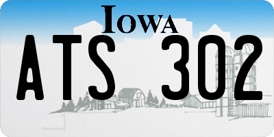 IA license plate ATS302