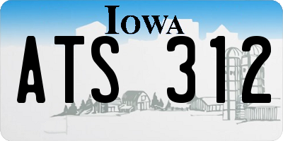 IA license plate ATS312