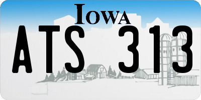 IA license plate ATS313