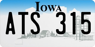 IA license plate ATS315