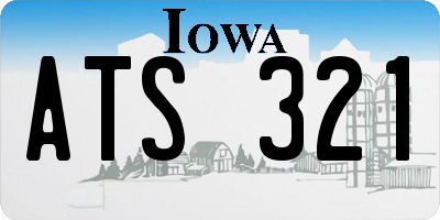 IA license plate ATS321