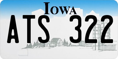 IA license plate ATS322