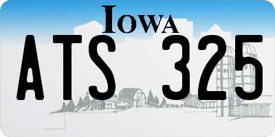 IA license plate ATS325