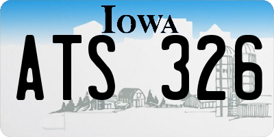 IA license plate ATS326