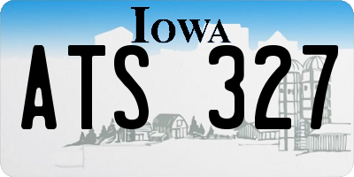 IA license plate ATS327