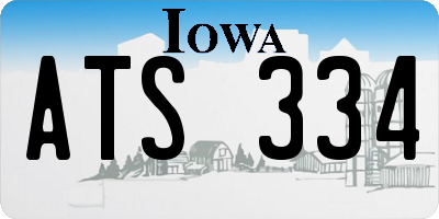IA license plate ATS334