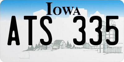 IA license plate ATS335