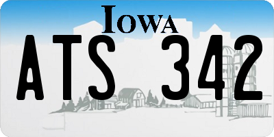 IA license plate ATS342