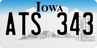 IA license plate ATS343