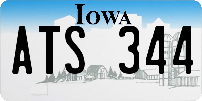 IA license plate ATS344