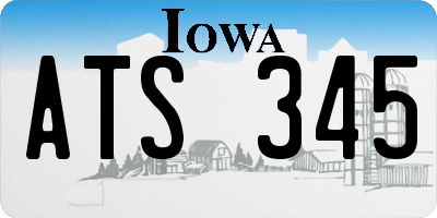 IA license plate ATS345