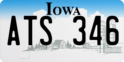 IA license plate ATS346