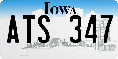 IA license plate ATS347