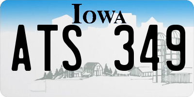 IA license plate ATS349