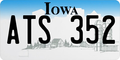 IA license plate ATS352