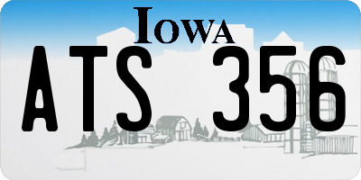 IA license plate ATS356