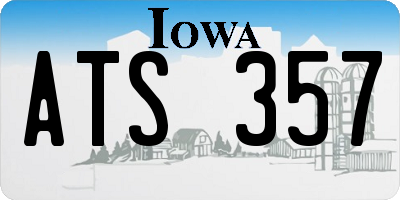 IA license plate ATS357