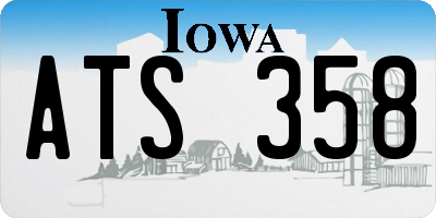IA license plate ATS358