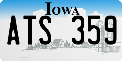 IA license plate ATS359