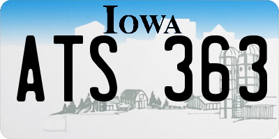 IA license plate ATS363