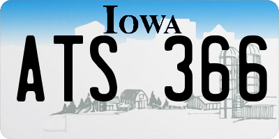IA license plate ATS366