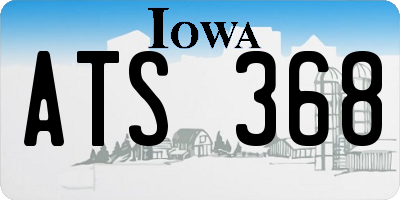 IA license plate ATS368