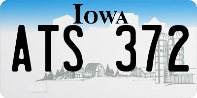 IA license plate ATS372