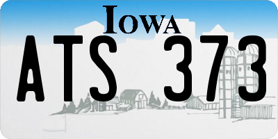 IA license plate ATS373