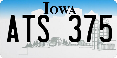 IA license plate ATS375