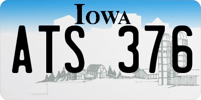 IA license plate ATS376