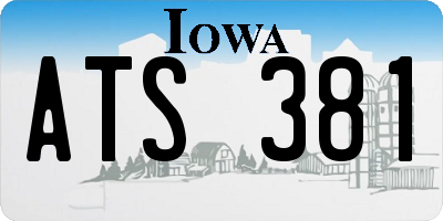 IA license plate ATS381