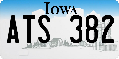 IA license plate ATS382
