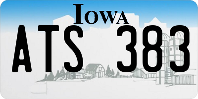 IA license plate ATS383