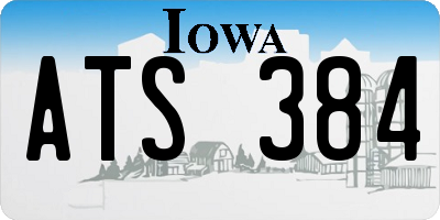 IA license plate ATS384