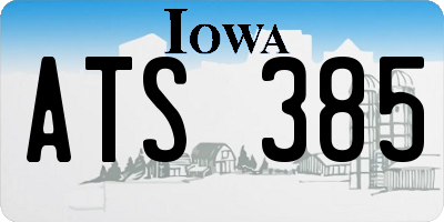 IA license plate ATS385