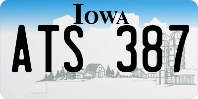 IA license plate ATS387