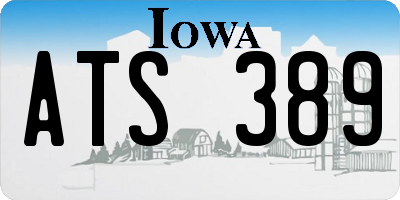 IA license plate ATS389