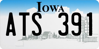 IA license plate ATS391