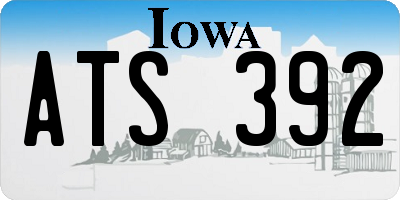 IA license plate ATS392