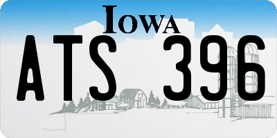IA license plate ATS396