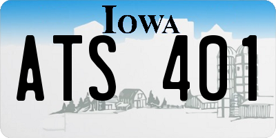 IA license plate ATS401